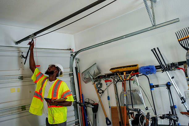 Professional Garage Door Roller Replacement technician working in Plains, TX